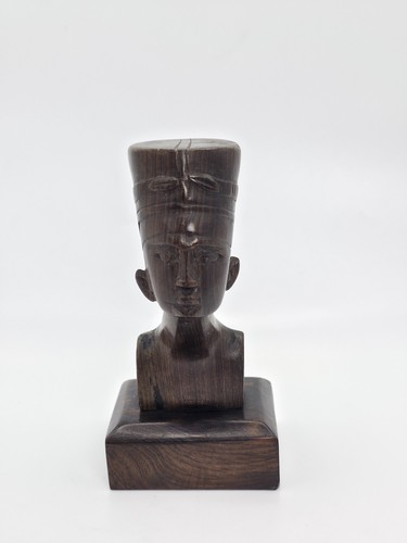Vintage hand carved - dark, wood