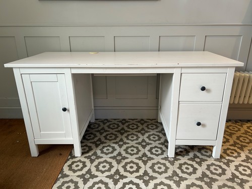 Ikea white hemnes - desk, with