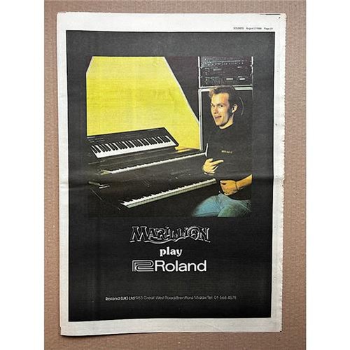 Marillion play roland poster - marillion,