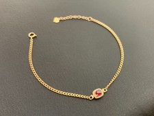 18K Gold Natural Oval Ruby
