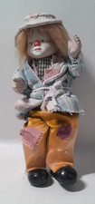 Vintage Porcelain Clay Sad Hobo Clown Collectable Doll Figure Tramp Man 