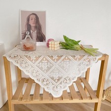 Rustic Lace Tablecloth Flower Embroidered Tablecloth  Home