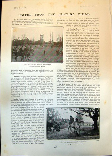 Antique old print bramham moor - old,