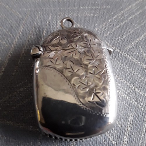 Antique silver vesta - antique,