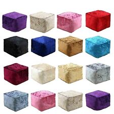 Crushed Velvet Bean Bag Cube