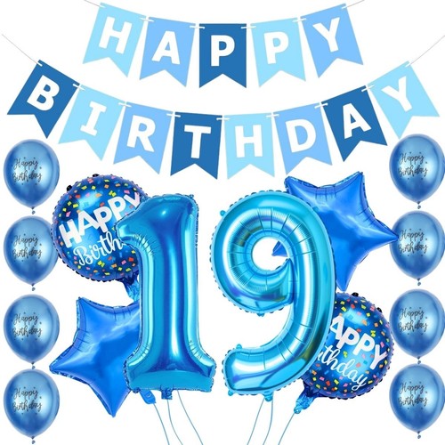 19th birthday decorations boy - 19th,