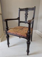 Oak Armchair Green Man Carved