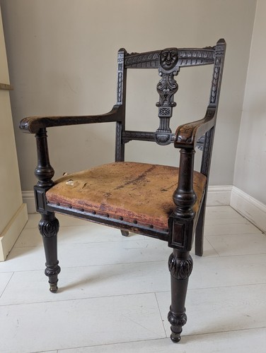 Oak armchair green - green, man