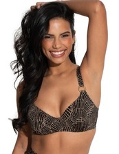 Pour Moi Samoa Bikini Top Underwired Plunge Flattering Womens Swimwear 20921