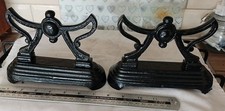 Pair Of small Antique Cast Iron Fire Dogs ,newly Painted.Approximately 2.2 Kilos