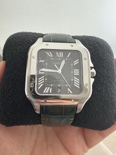 Santos de Cartier Automatic Watch Large  Green Dial with Bracelet/Strap WSSA0062