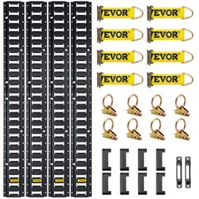VEVOR E Track Tie Down Rail Kit 30PCs 5' E Track Rails Enclosed Cargo Trailer