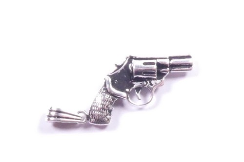 Revolver gun pendant solid - revolver,
