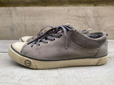 Womens UGG Evera Grey Suede Leather Fur Trim Fashion Trainers Size 6.5 39 1888
