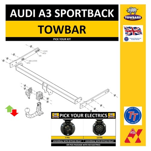 Towbar detachable swan - towbar, neck