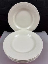 6 x Wedgwood Paul Costelloe Cream Extra Large Dinner Plates 13" Wide Set