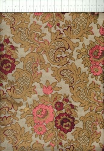 Gold dark red pink on - pink, pale