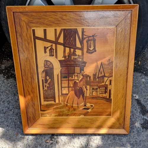 Vintage marquetry wood - marquetry,