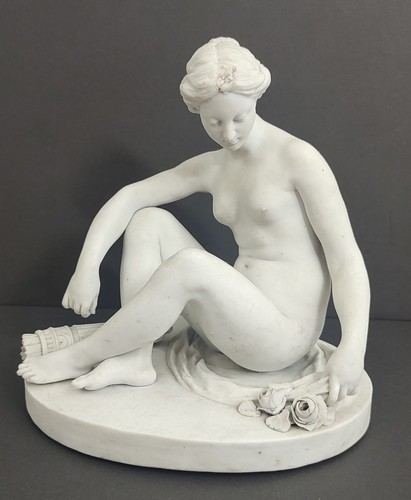 Antique parian figure flora - antique,
