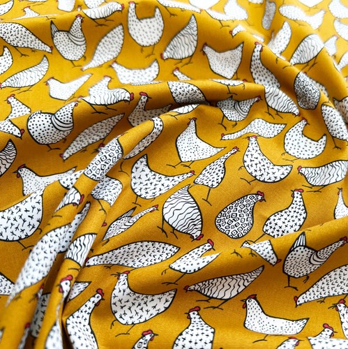 Cotton fabric chicken - cotton,