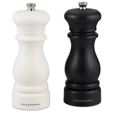 Cole & Mason Southwold Black & White Salt and Pepper Mill Set