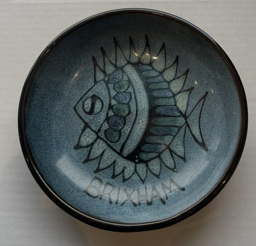 Brixham pottery blue fish - brixham,