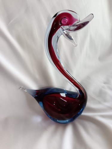 Purple and clear murano - clear, glass