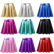 UK Girls Kids Shiny Metallic