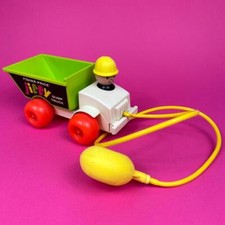 Vintage Fisher Price 156 Jiffy Pull Along Pump Dump Truck Tipping Toy 1970s