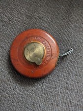Vintage - Rabone Chesterman - 50ft -  Tape Measure -  Leather & Brass