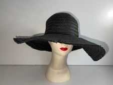 Primark Women's Elegant Black Wide Brim Beach Holiday Summer Sun Hat OLS-HT008