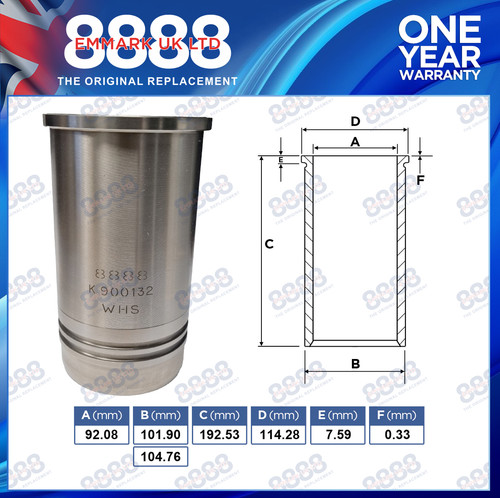 Cylinder liner k900132 for - cylinder,