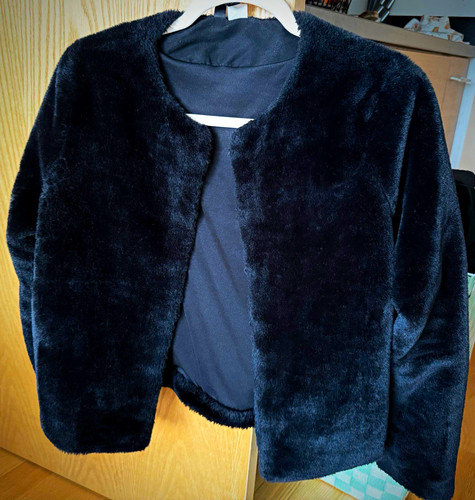 Divided black faux - black,
