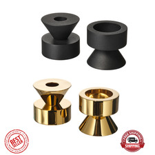 2x IKEA STOCKHOLM Candle Stick And Tealight Holder  6cm Modern  Black and Brass