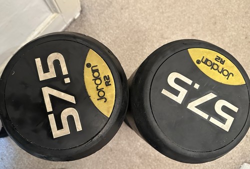 Black rubber dumbbell - rubber, set