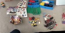 ? Vintage 1980s LEGO Bundle  Classic Town, Space + Blue Sorting Boxes