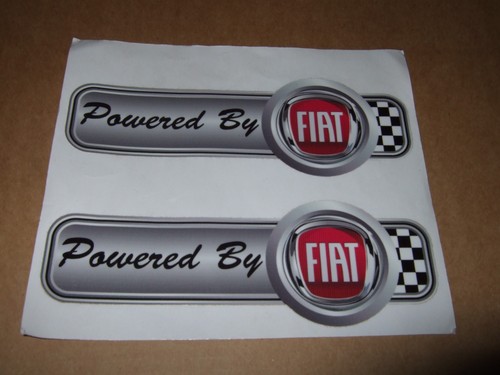 Powered fiat car stickers - fiat,