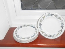 Royal doulton burgundy side plates x 6 lot 6.5 inches across new