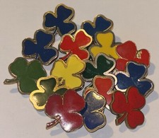 Girl Guide Metal Eight Point Trefoil Birthday Pin Badges