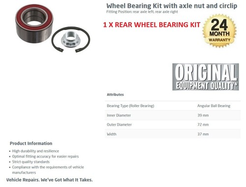 Rear axle wheel bearing - wheel,