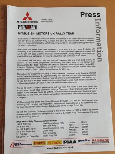 Mitsubishi motors rally - motors, uk