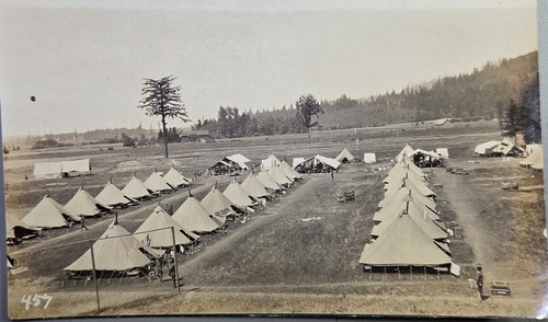 Military tent camp rppc - camp,