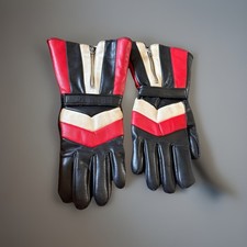 Vintage Leather Biker Gloves