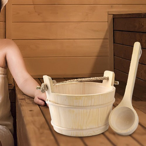 Wooden sauna barrel and ladle - sauna,