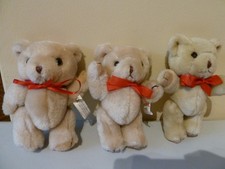 VINTAGE 3 x JOINTED TEDDY BEAR
