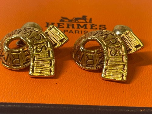 Hermes gold cufflinks paris - gold,