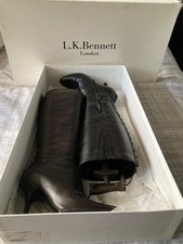 L K Bennett long leather boots