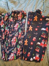 Carolina Dress Room Christmas Active Wear Leggings Size 1 Firm Fit Full Length