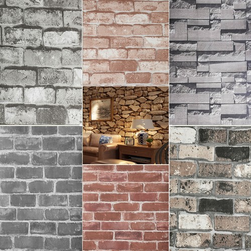 Brick effect wallpaper - brick, roll