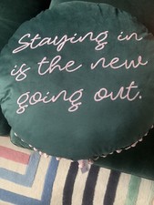 Skinny Dip London Round Filled Cushion - Teal and Pink 45cm round